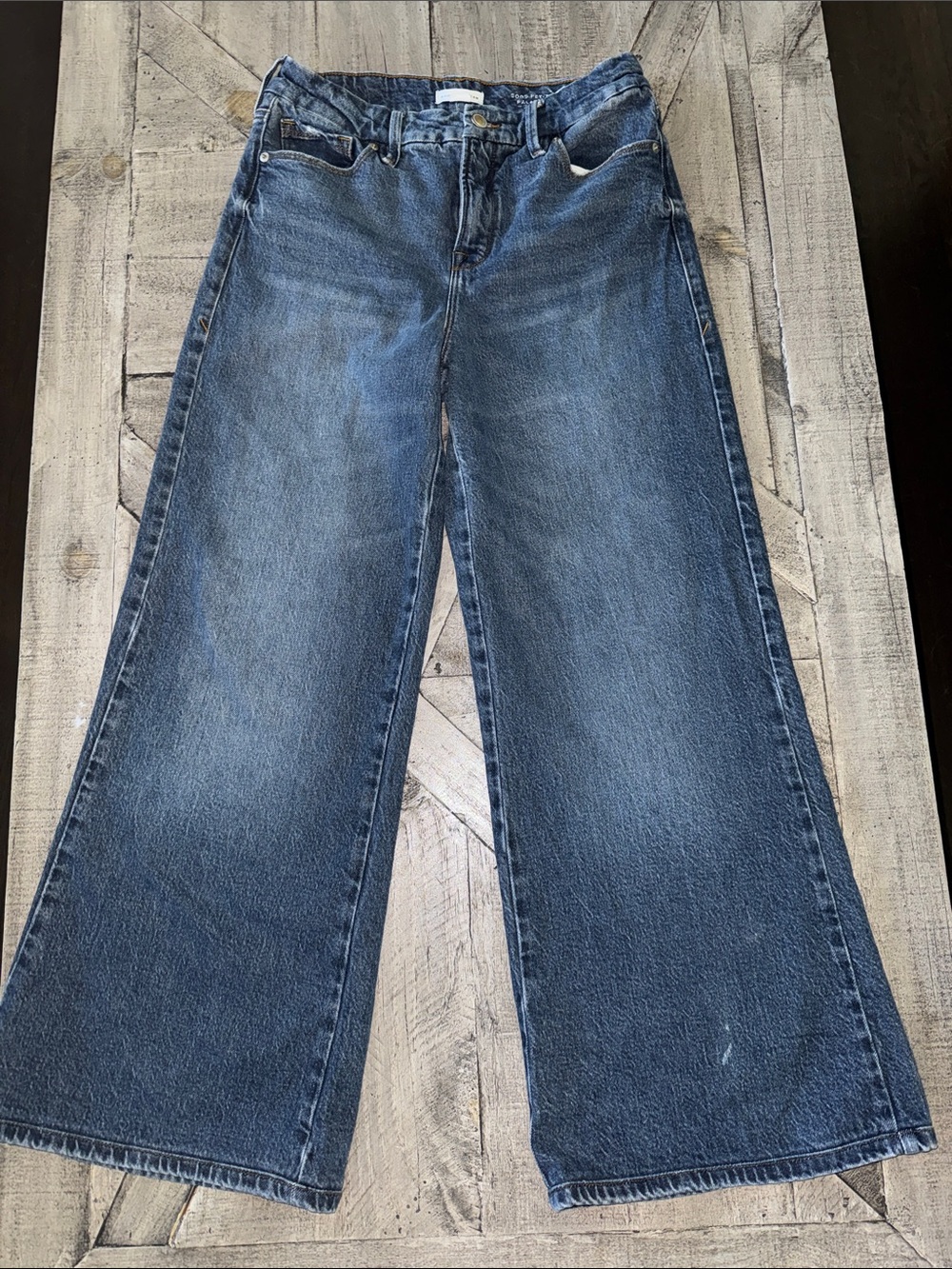Good American Good Petite Palazzo Jeans